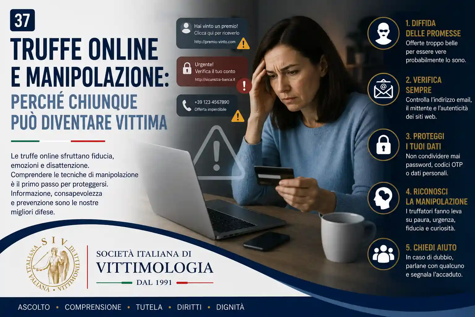 Truffe online e manipolazione: perché anche una persona competente può diventare vittima